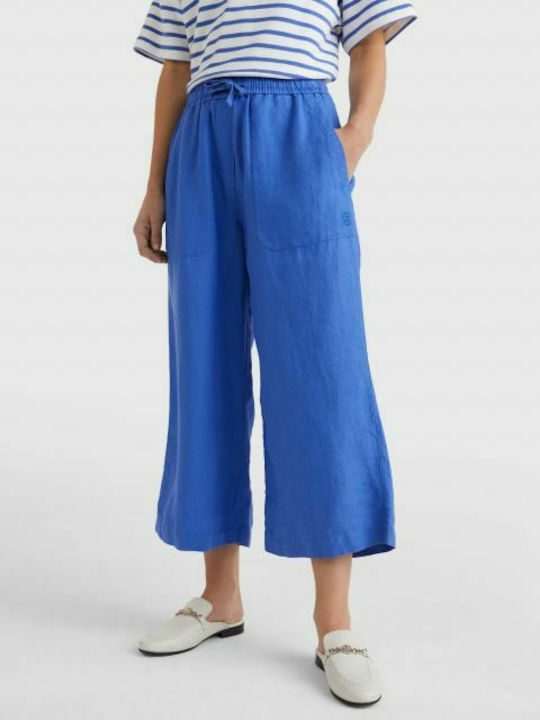TOMMY HILFIGER LINENWIDE LEG CROP PANT